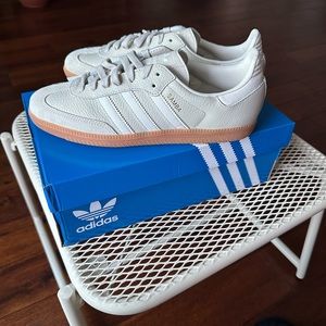 Adidas Samba OG Aluminum/Chalk White/Wonder Beige sneakers 8.5